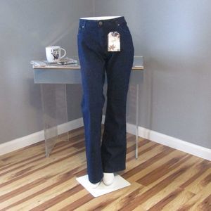 NEW Crest Dark Wash Gold Embroidered Lace Jeans